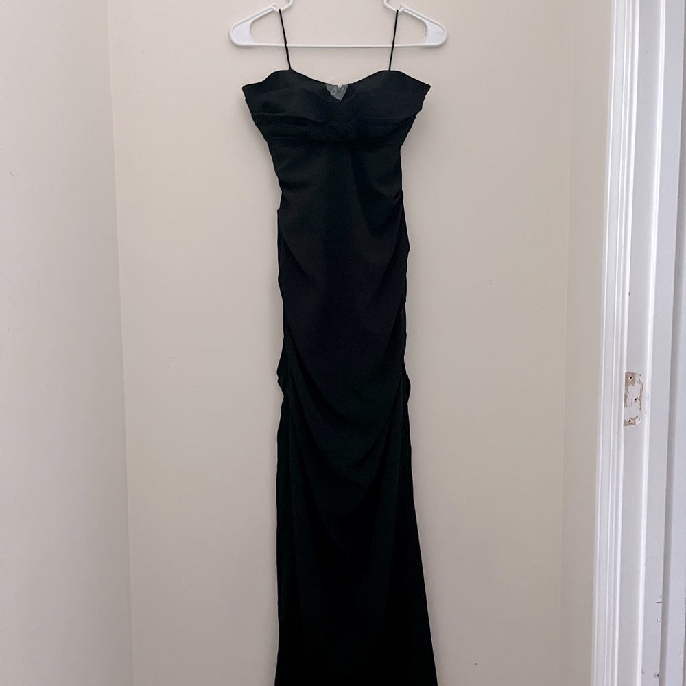 Nicole Miller Ruched Strapless Dress